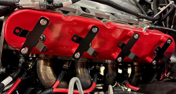 LS D585 Truck Coil to Holley Valve Cover Bracket Kit