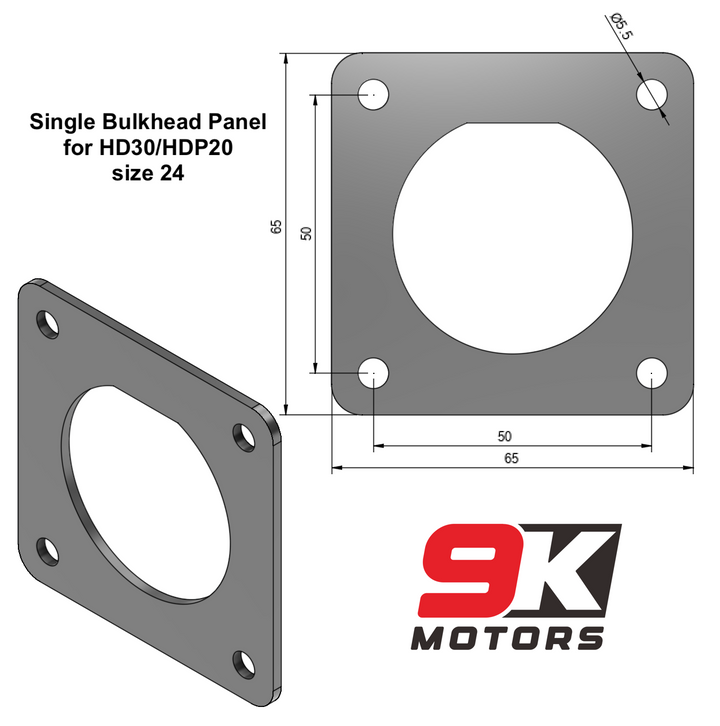 HD30 / HDP20 Bulkhead Mounting Plate