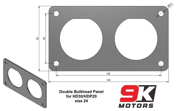 HD30 / HDP20 Bulkhead Mounting Plate