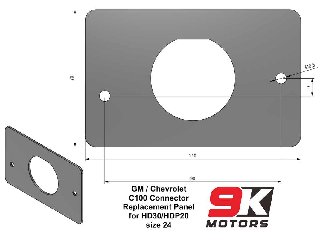 HD30 / HDP20 Bulkhead Mounting Plate